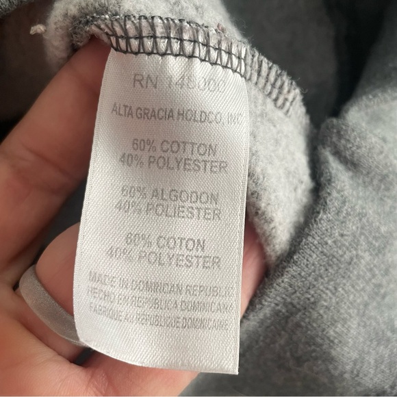 ANTIGUA Notre Dame V-Neck Sweatshirt - Gray Medium - Picture 5 of 5